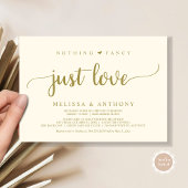 Invitation Rien De Fancy Juste Amour, Elopement, Mariage Rust
