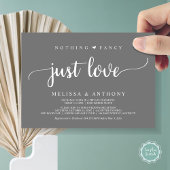 Invitation Rien De Fancy Juste Amour, Elopement, Mariage Rust