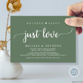 Invitation Rien De Fancy Juste Amour, Elopement, Mariage Rust