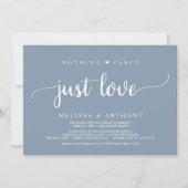 Invitation Rien De Fancy Juste Amour, Elopement, Mariage Rust (Devant)
