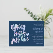 Invitation Rien De Fancy Juste Amour | Marbre marine et paste (Debout devant)