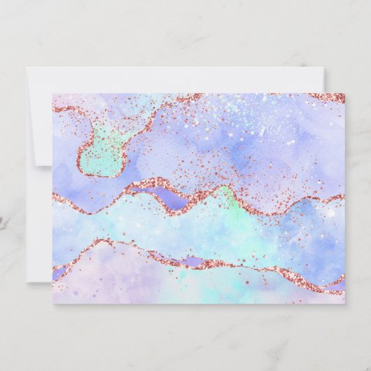 Invitation Rien De Fancy Juste Amour | Marbre marine et paste (Dos)