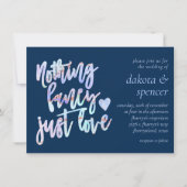 Invitation Rien De Fancy Juste Amour | Marbre marine et paste (Devant)