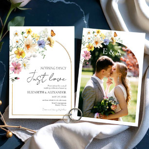 Invitation Rien De Fancy Juste Amour   Mariage photo Fleur sa
