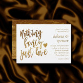 Invitation Rien De Fancy Juste Amour | Micro Mariage Gold Hea