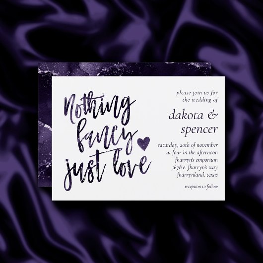 Invitation Rien De Fancy Juste Amour | Moody Midnight Indigo
