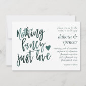 Invitation Rien De Fancy Juste Amour | Moody Turquoise Green  (Devant)