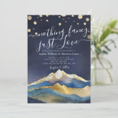 Invitation Rien de fantaisie Just Love Blue Gold Mountain Mar (Debout devant)