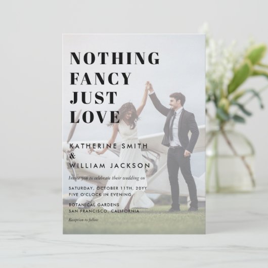 Invitation Rien de fantaisie Just Love Chic All in One Mariag (Debout devant)