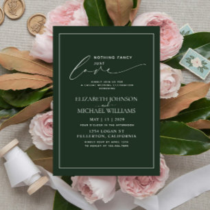Invitation Rien de fantaisie Just Love Emerald Mariage Décont