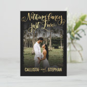 Invitation Rien de fantaisie Just Love Gold Black Photo Maria (Debout devant)