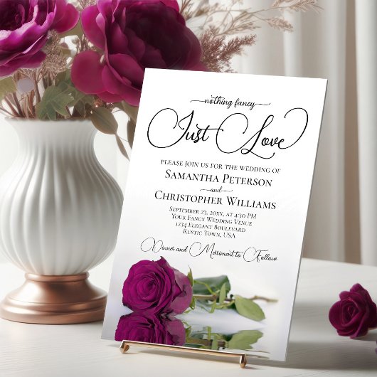 Invitation Rien de fantaisie Just Love Magenta Berry Rose Mar