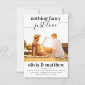 Invitation Rien de fantaisie Just Love Photo QR Code Mariage (Devant)