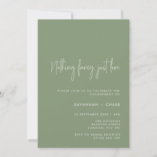 Invitation Rien de fantaisie Just Love Sage Engagement Party