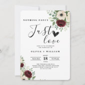 Invitation Rien de fantaisie Just Love Sage Green Mariage PHO (Devant)