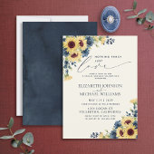 Invitation Rien de fantaisie Just Love Sunflower Blue Mariage