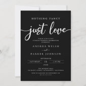 Invitation Rien de fantaisie Juste aimer Décontracté Mariage (Devant)