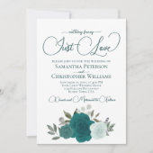 Invitation Rien de fantaisie Juste aimer Élégant Rose Mariage (Devant)