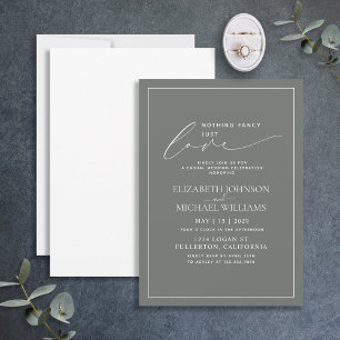 Invitation Rien de fantaisie Juste aimer Eucalyptus Mariage D