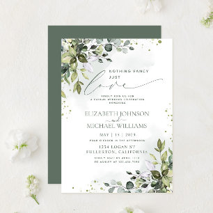 Invitation Rien de fantaisie Juste aimer Eucalyptus Mariage v