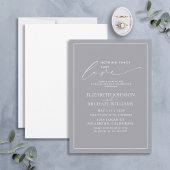 Invitation Rien de fantaisie Juste aimer Grey Mariage Décontr