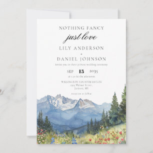 Invitation Rien de fantaisie Juste aimer Rustique Mariage de