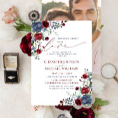 Invitation Rien de fantaisie juste amour bleu Bourgogne Casua