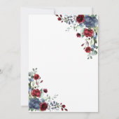 Invitation Rien de fantaisie juste amour bleu Bourgogne décon (Dos)