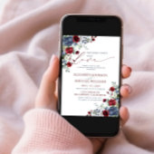 Invitation Rien de fantaisie Juste Amour Bleu Bourgogne Photo