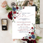 Invitation Rien de fantaisie juste amour bleu marine bordeaux