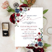 Invitation Rien de fantaisie juste amour bleu marine bordeaux