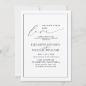 Invitation Rien de fantaisie juste amour bleu marine robe de (Devant)