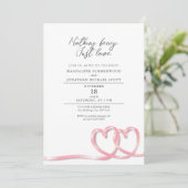 Invitation Rien de fantaisie Juste Amour Coeurs Mariage de ru (Debout devant)