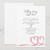 Invitation Rien de fantaisie Juste Amour Coeurs Mariage de ru (Devant / Derrière)