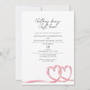 Invitation Rien de fantaisie Juste Amour Coeurs Mariage de ru