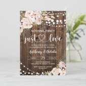 Invitation Rien de fantaisie Juste Amour Elopement Mariage (Debout devant)