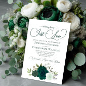 Invitation Rien de fantaisie Juste Amour Emerald Boho Mariage