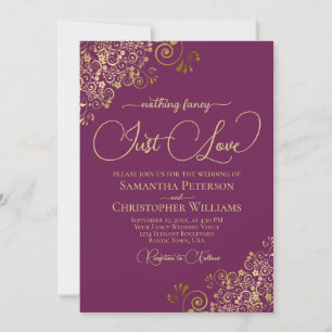 Invitation Rien de fantaisie Juste Amour Magenta & Gold Maria