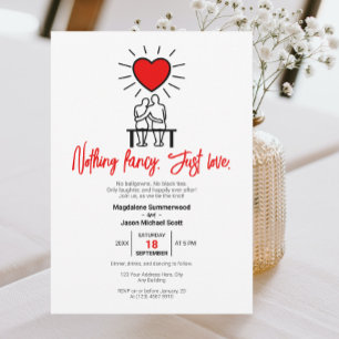Invitation Rien de fantaisie Juste Amour Mariage