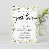 Invitation Rien de fantaisie, juste amour mariage blanc crème (Debout devant)
