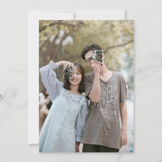 Invitation Rien de fantaisie Juste Amour Mariage de script (Dos)