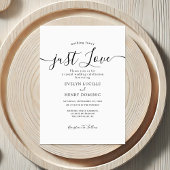 Invitation Rien de fantaisie Juste Amour Mariage de script Wh