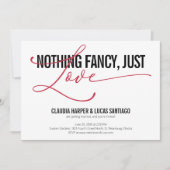 Invitation Rien de fantaisie Juste Amour Mariage Décontracté (Devant)