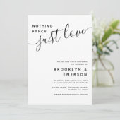 Invitation Rien de fantaisie Juste Amour Mariage Décontracté (Debout devant)