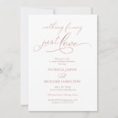 Invitation Rien de fantaisie Juste Amour Mariage Décontracté (Devant)