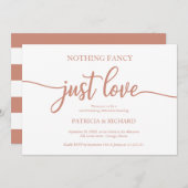 Invitation Rien de fantaisie Juste Amour Mariage Décontracté (Devant / Derrière)