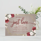Invitation Rien de fantaisie Juste Amour Mariage géométrique  (Debout devant)