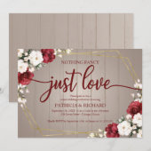 Invitation Rien de fantaisie Juste Amour Mariage géométrique  (Devant / Derrière)