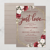 Invitation Rien de fantaisie Juste Amour Mariage géométrique  (Devant / Derrière)