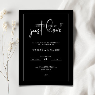 Invitation Rien de Fantaisie Juste Amour Mariage Minimaliste 
